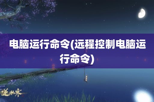 电脑运行命令(远程控制电脑运行命令)