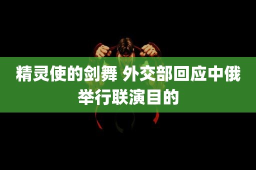 精灵使的剑舞 外交部回应中俄举行联演目的