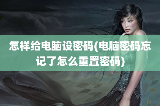 怎样给电脑设密码(电脑密码忘记了怎么重置密码)