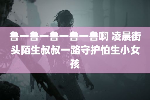 鲁一鲁一鲁一鲁一鲁啊 凌晨街头陌生叔叔一路守护怕生小女孩