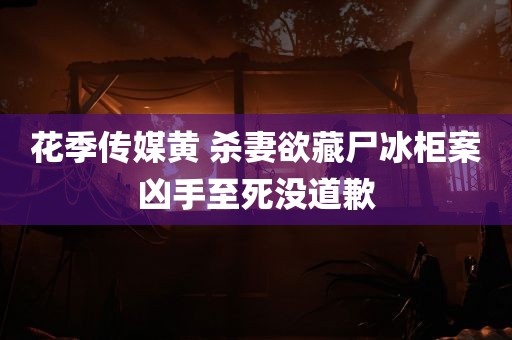 花季传媒黄 杀妻欲藏尸冰柜案凶手至死没道歉