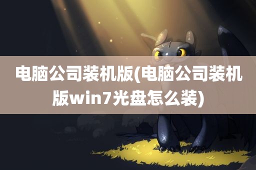 电脑公司装机版(电脑公司装机版win7光盘怎么装)