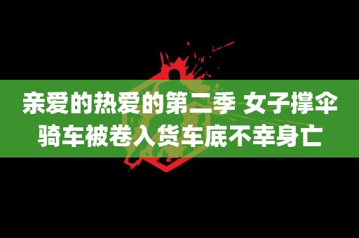 亲爱的热爱的第二季 女子撑伞骑车被卷入货车底不幸身亡