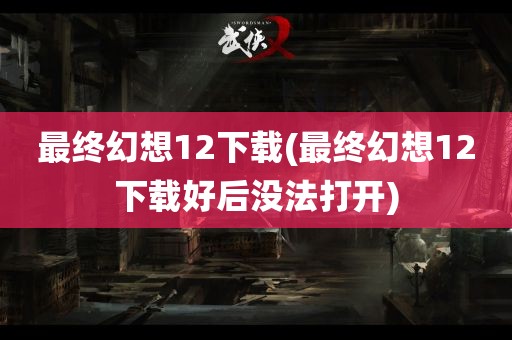 最终幻想12下载(最终幻想12下载好后没法打开)