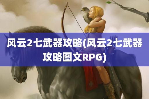 风云2七武器攻略(风云2七武器攻略图文RPG)