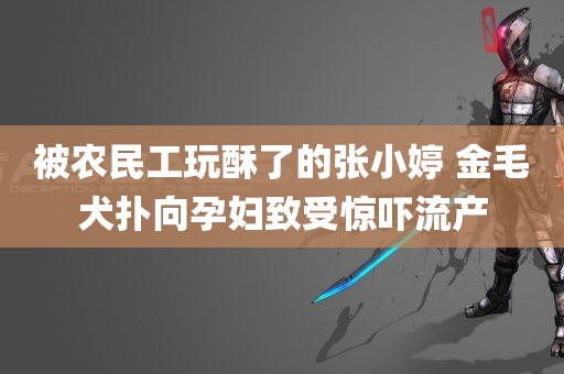 被农民工玩酥了的张小婷 金毛犬扑向孕妇致受惊吓流产