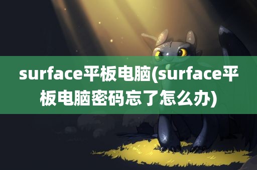 surface平板电脑(surface平板电脑密码忘了怎么办)