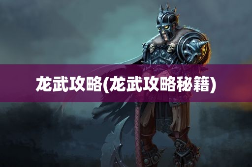 龙武攻略(龙武攻略秘籍)