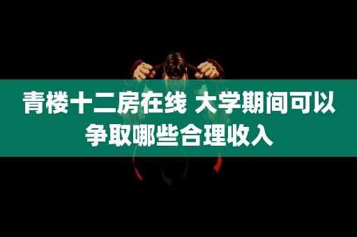 青楼十二房在线 大学期间可以争取哪些合理收入