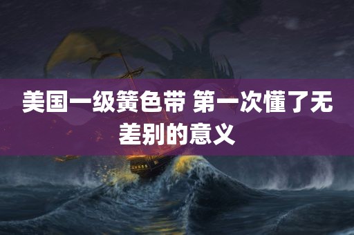 美国一级簧色带 第一次懂了无差别的意义