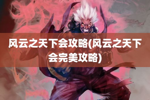 风云之天下会攻略(风云之天下会完美攻略)