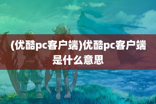 (优酷pc客户端)优酷pc客户端是什么意思