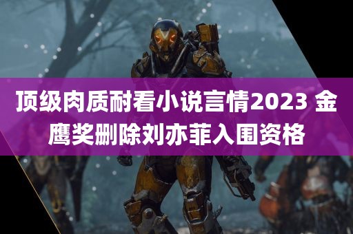 顶级肉质耐看小说言情2023 金鹰奖删除刘亦菲入围资格