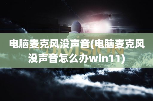 电脑麦克风没声音(电脑麦克风没声音怎么办win11)