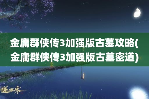 金庸群侠传3加强版古墓攻略(金庸群侠传3加强版古墓密道)