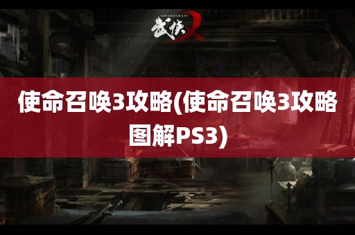 使命召唤3攻略(使命召唤3攻略图解PS3)