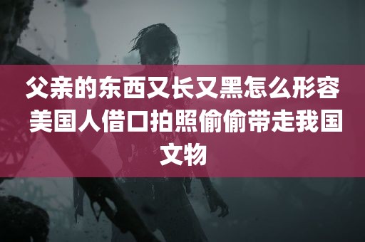 父亲的东西又长又黑怎么形容 美国人借口拍照偷偷带走我国文物