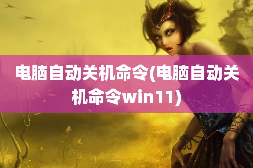 电脑自动关机命令(电脑自动关机命令win11)