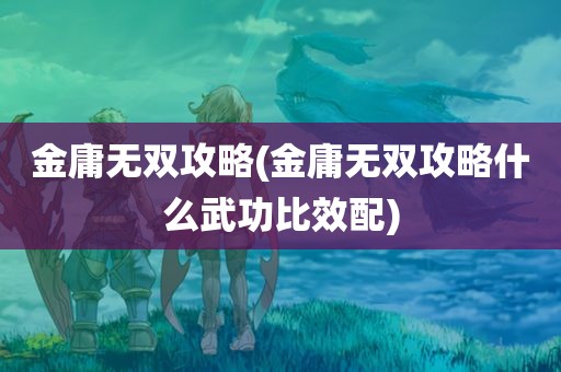 金庸无双攻略(金庸无双攻略什么武功比效配)