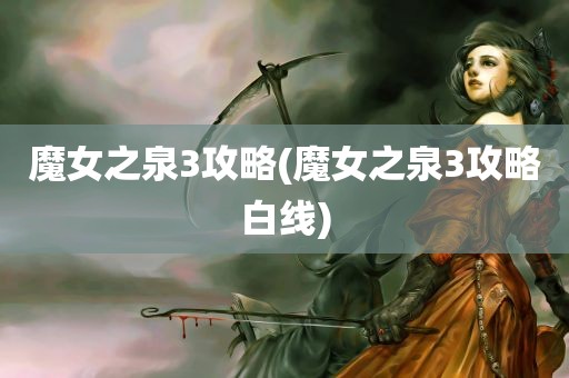 魔女之泉3攻略(魔女之泉3攻略白线)