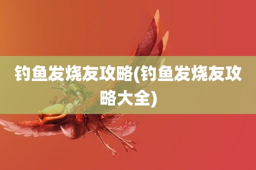 钓鱼发烧友攻略(钓鱼发烧友攻略大全)