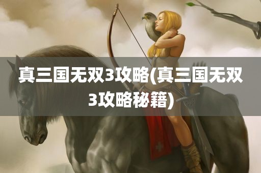 真三国无双3攻略(真三国无双3攻略秘籍)