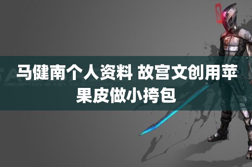 马健南个人资料 故宫文创用苹果皮做小挎包