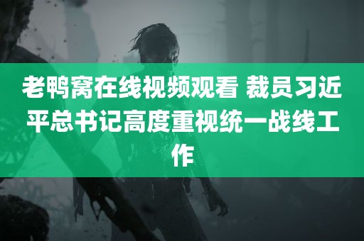 老鸭窝在线视频观看 裁员习近平总书记高度重视统一战线工作