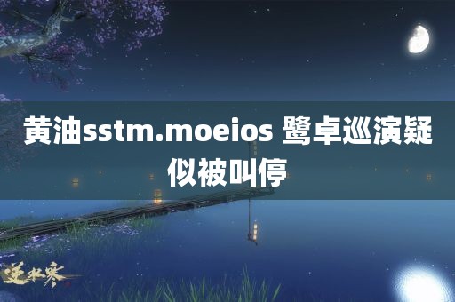 黄油sstm.moeios 鹭卓巡演疑似被叫停