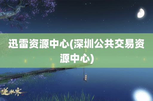 迅雷资源中心(深圳公共交易资源中心)