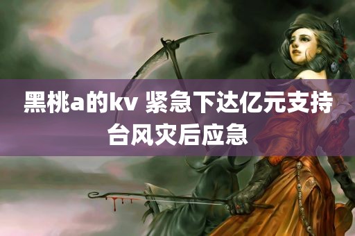 黑桃a的kv 紧急下达亿元支持台风灾后应急