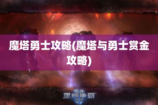 魔塔勇士攻略(魔塔与勇士赏金攻略)