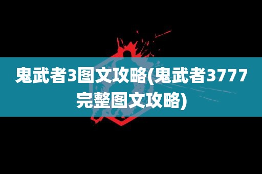 鬼武者3图文攻略(鬼武者3777完整图文攻略)