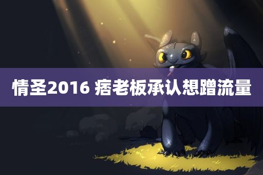 情圣2016 痞老板承认想蹭流量