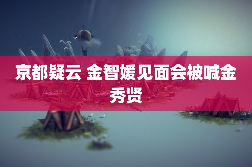 京都疑云 金智媛见面会被喊金秀贤