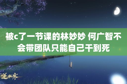 被c了一节课的林妙妙 何广智不会带团队只能自己干到死