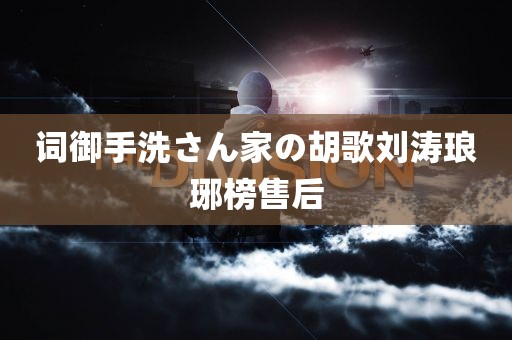 词御手洗さん家の胡歌刘涛琅琊榜售后