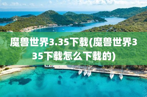 魔兽世界3.35下载(魔兽世界335下载怎么下载的)