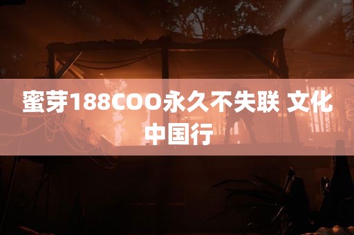 蜜芽188COO永久不失联 文化中国行