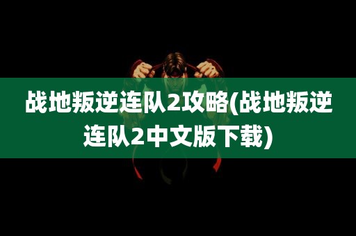 战地叛逆连队2攻略(战地叛逆连队2中文版下载)