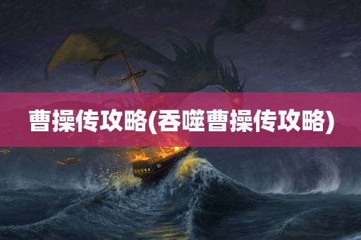 曹操传攻略(吞噬曹操传攻略)