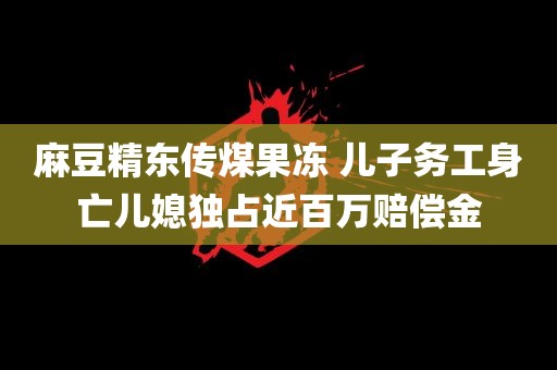 麻豆精东传煤果冻 儿子务工身亡儿媳独占近百万赔偿金