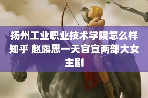 扬州工业职业技术学院怎么样知乎 赵露思一天官宣两部大女主剧