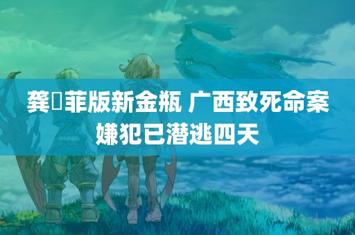 龚玥菲版新金瓶 广西致死命案嫌犯已潜逃四天