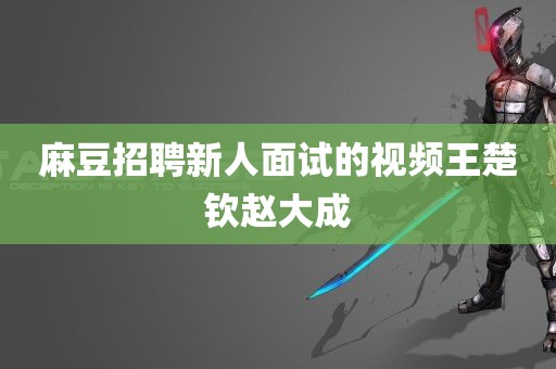 麻豆招聘新人面试的视频王楚钦赵大成