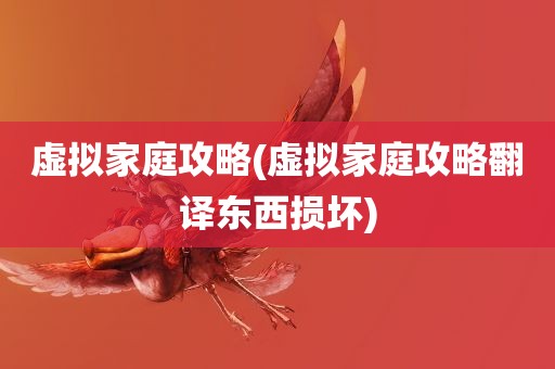 虚拟家庭攻略(虚拟家庭攻略翻译东西损坏)