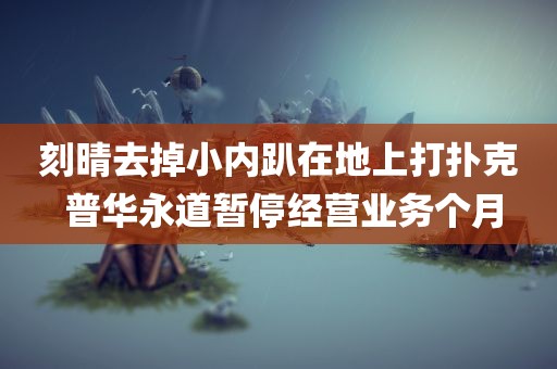 刻晴去掉小内趴在地上打扑克 普华永道暂停经营业务个月