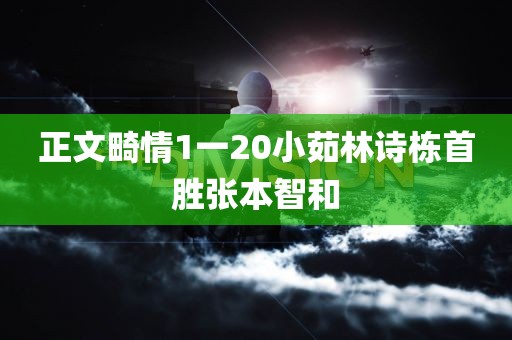 正文畸情1一20小茹林诗栋首胜张本智和