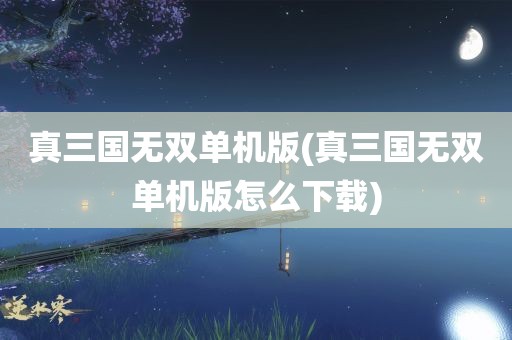 真三国无双单机版(真三国无双单机版怎么下载)