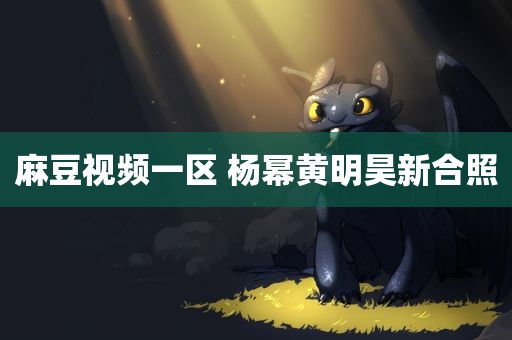 麻豆视频一区 杨幂黄明昊新合照